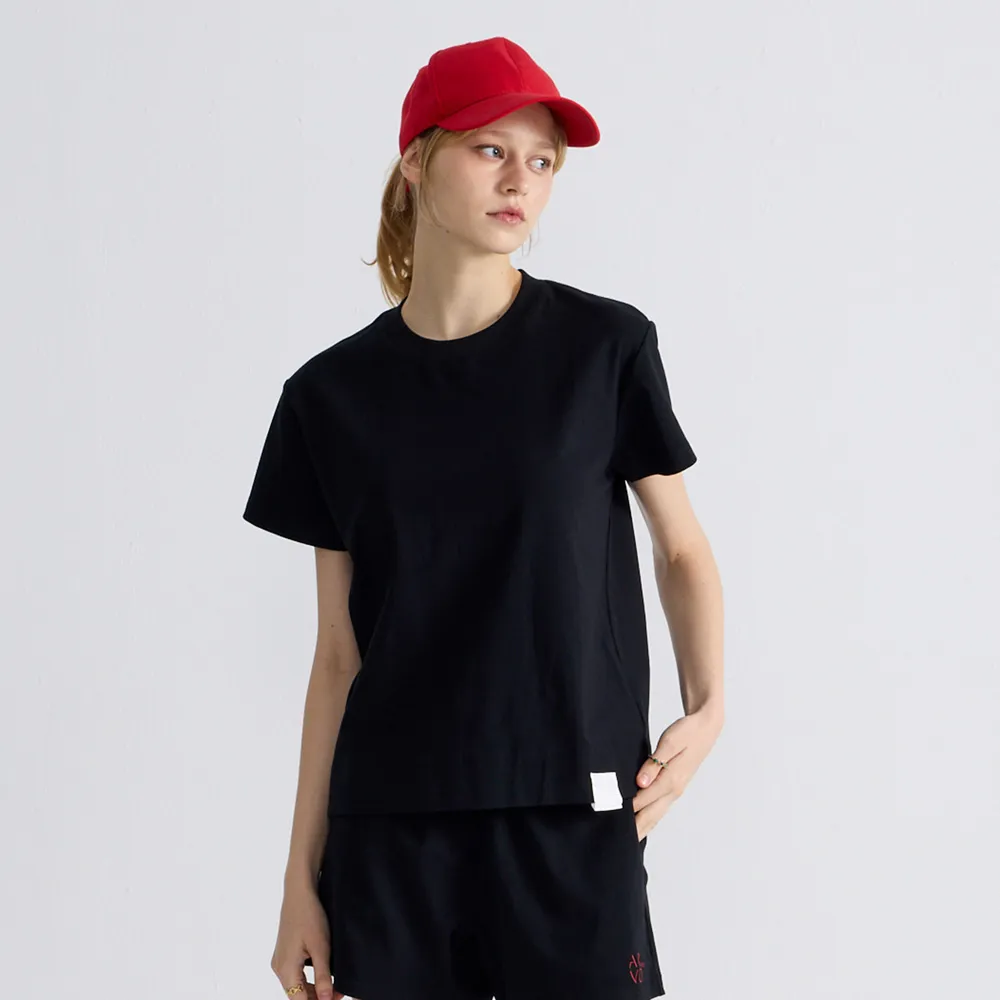 【ARVOpm】男女同款_logo刺繡黑色Baby Tee73126319002(雙11限定)