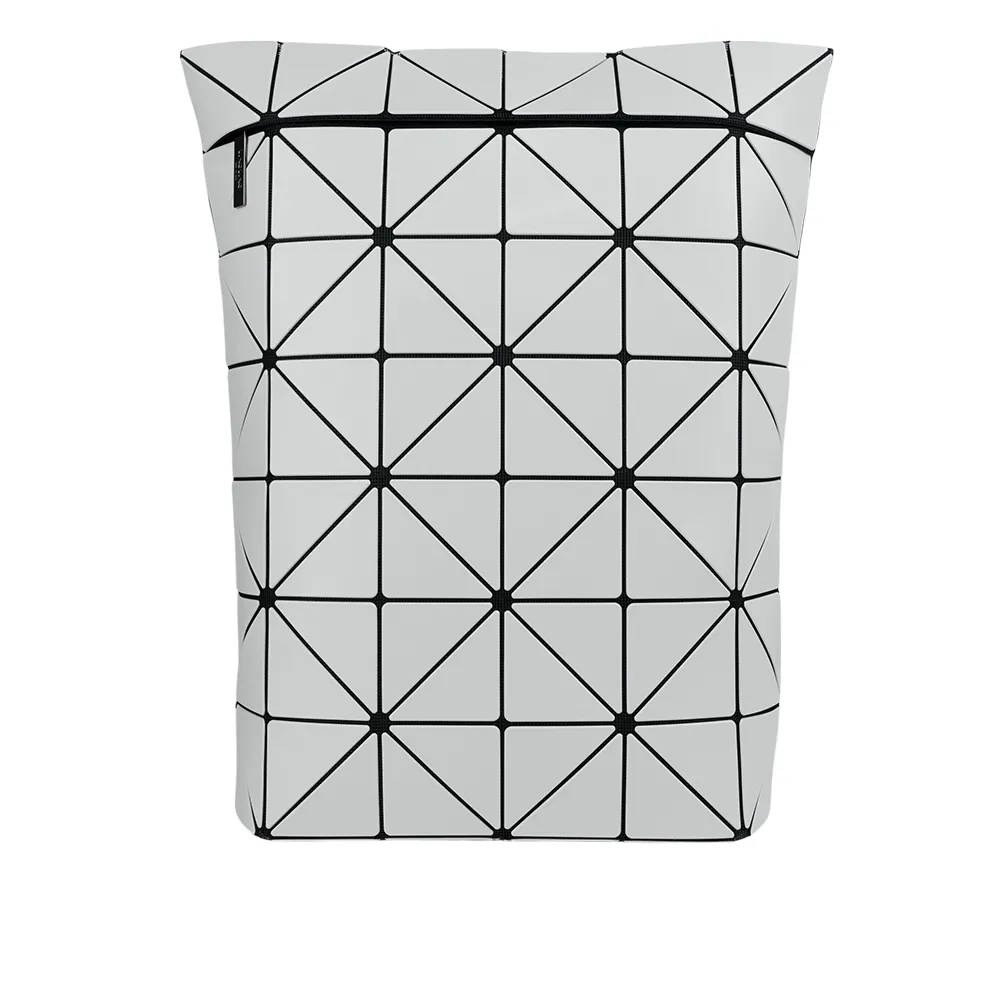【ISSEY MIYAKE 三宅一生】BAO BAO BLOCKY 啞光霧面拉鍊後背包(淺灰色)