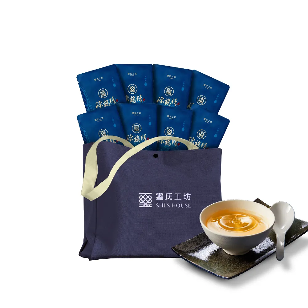 【Dr.Douxi 朵璽】璽氏工坊 煉雞精60ml 常溫30入-訂製款手提袋裝-藍色(滴雞精)