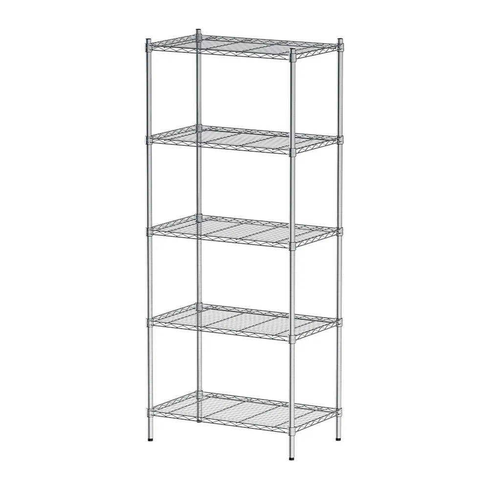 【dayneeds 日需百備】輕型 75x45x180cm 五層電鍍（鎖管）波浪架(展示架/收納層架/層架/鐵架)