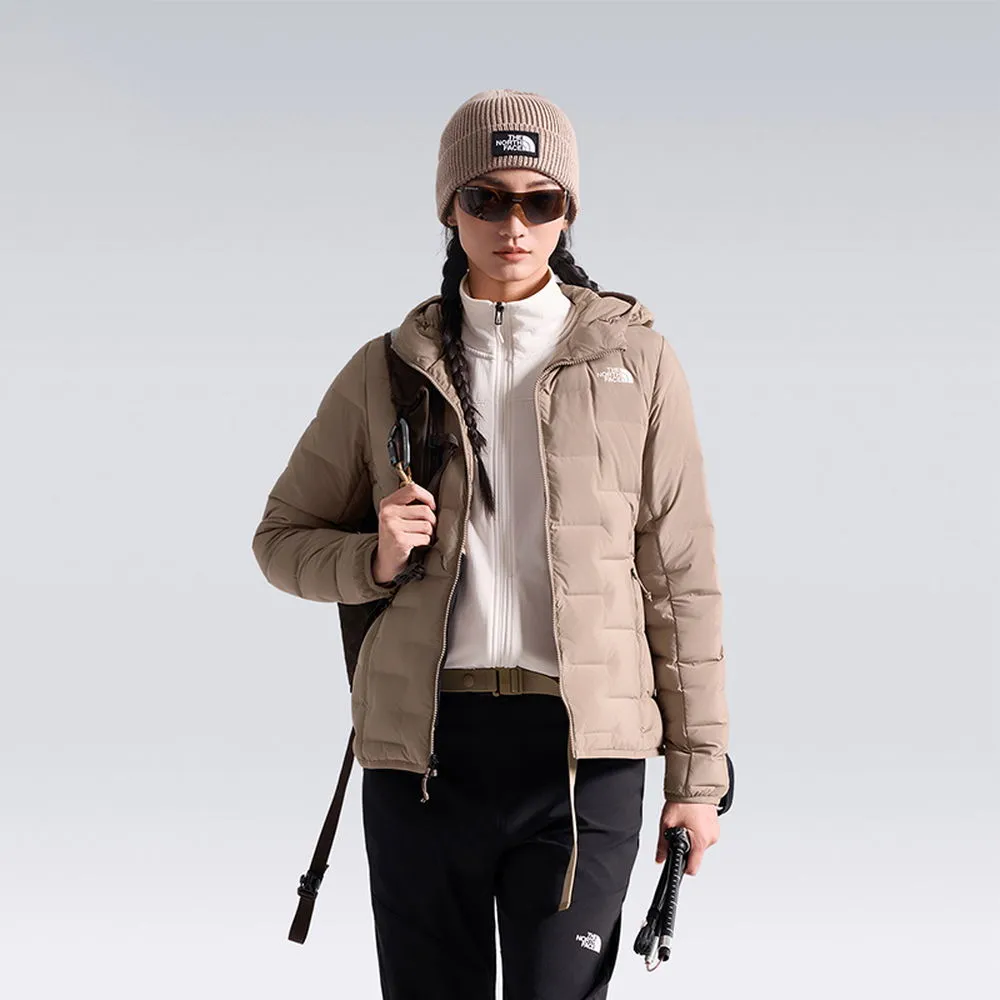 【The North Face】TNF 休閒 運動 防潑水羽絨外套 W CUBE LT HOODIE DOWN - APFQ 女 褐色 (NF0A8DX62H9)