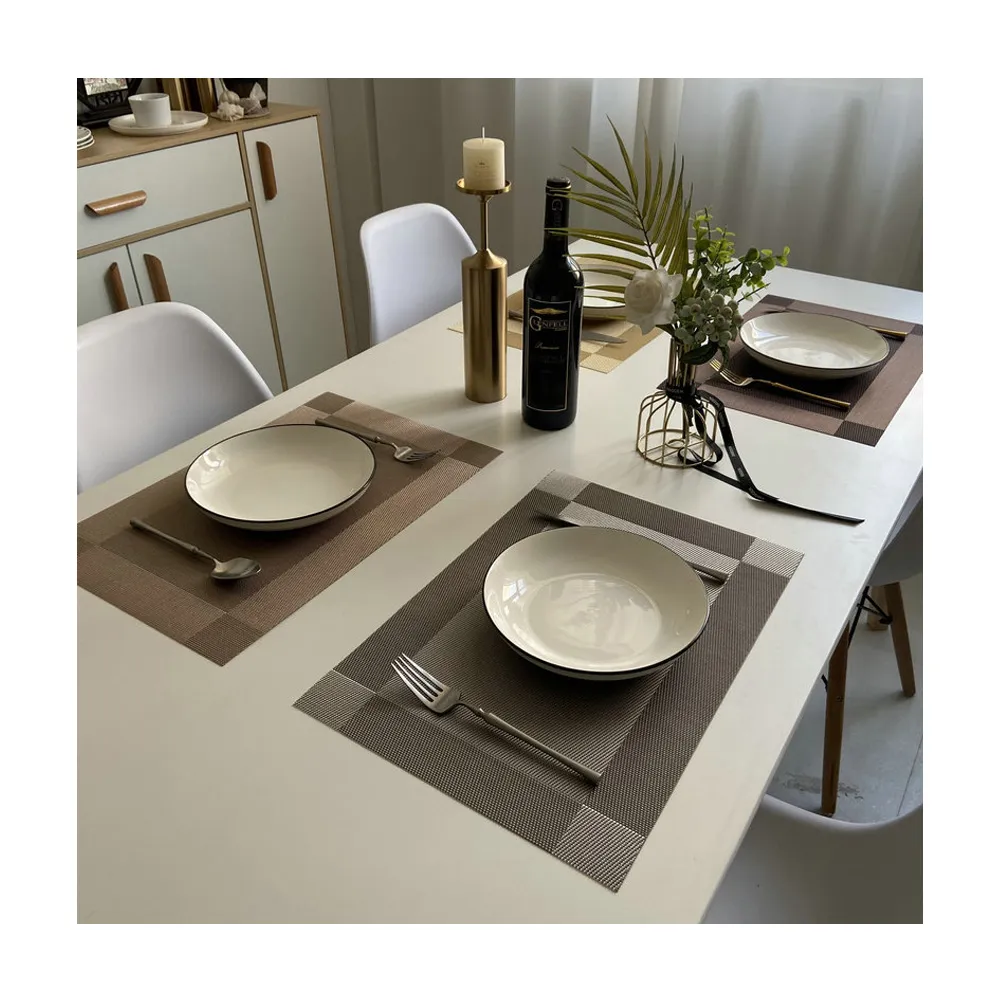 【zozo】買二送二 歐式餐桌墊45*30cm(防水耐磨隔熱餐墊/易洗速乾/餐墊/隔熱墊)