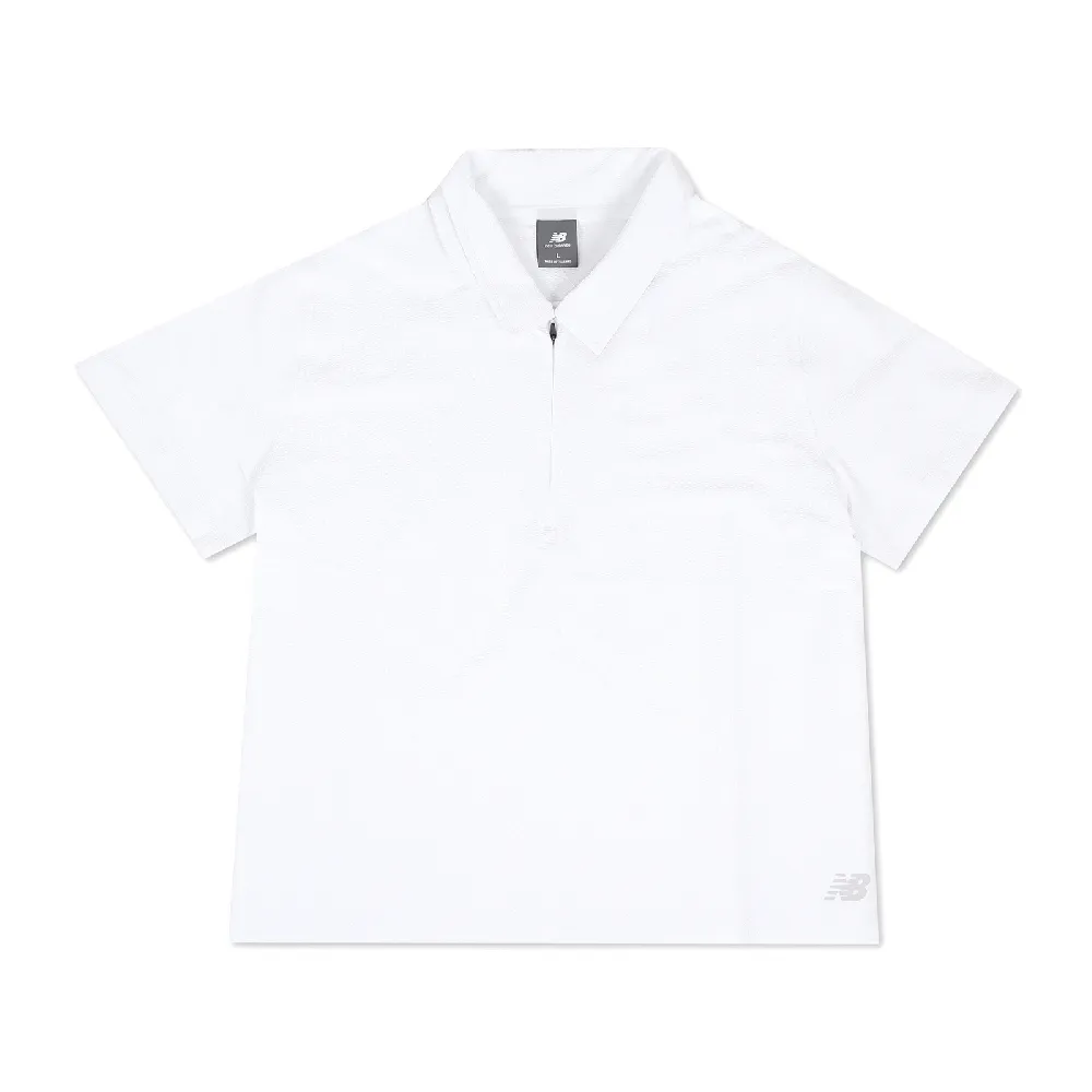 【NEW BALANCE】Polo衫 Seersucker Tournament 女款 白 短袖 上衣 泡泡紗 寬鬆 快乾(WT51404WT)