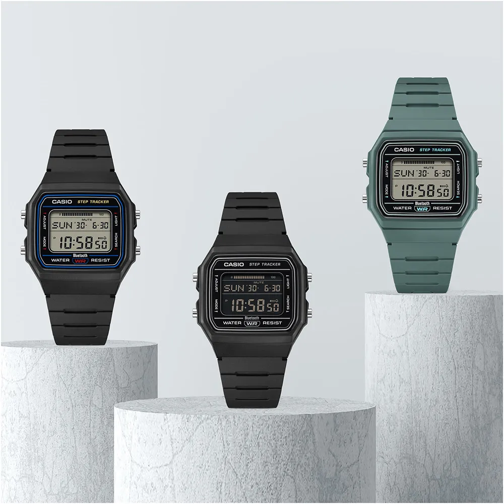 【CASIO 卡西歐】藍芽連線輕巧纖薄經典款電子錶-3款可選 雙11 送禮(F-B100W系列)