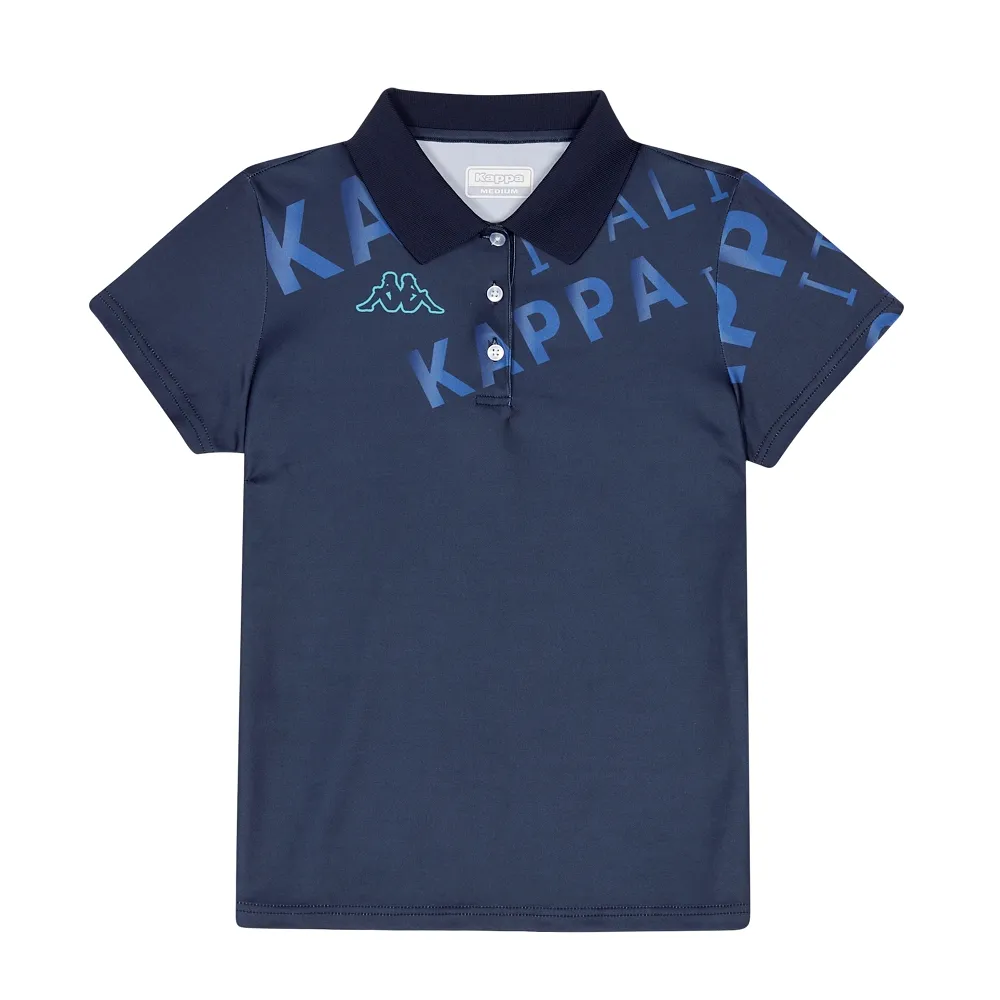 【KAPPA】義大利女吸濕排汗速乾女生POLO衫(丈青 321H25WB29 台灣製)
