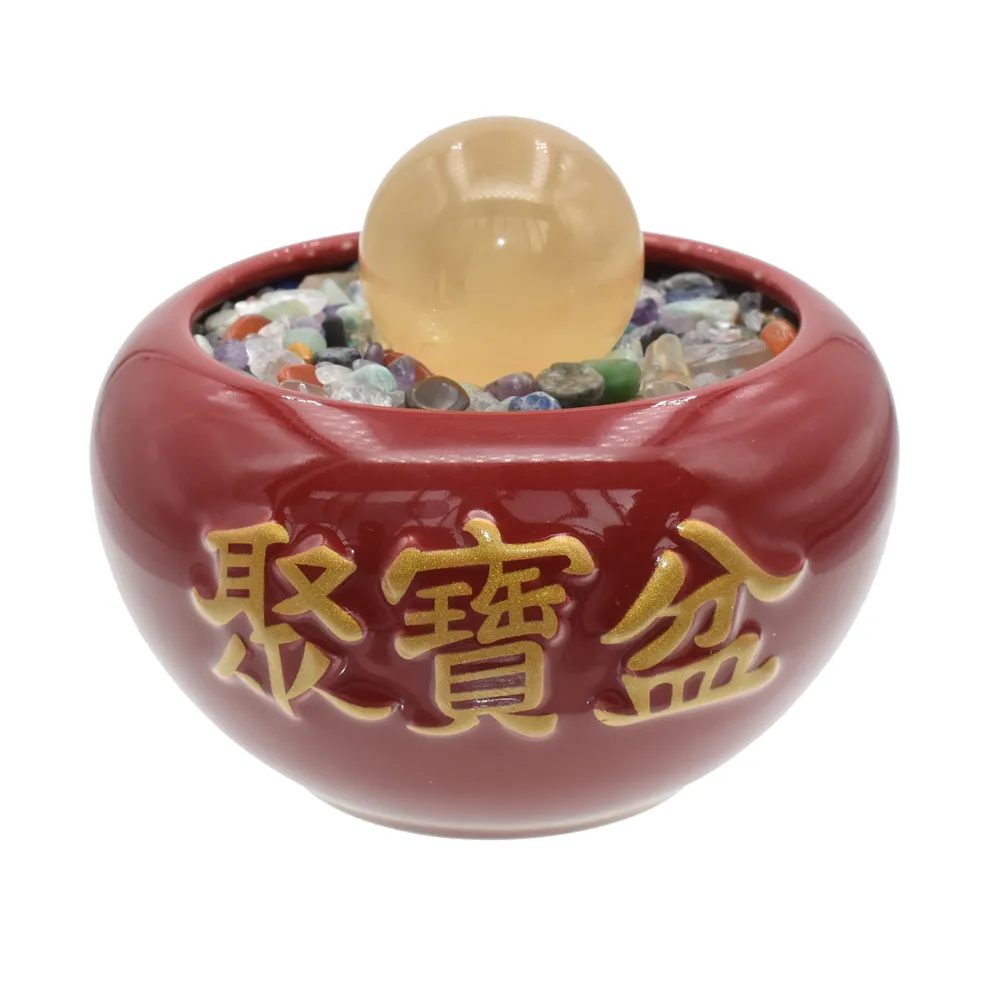 【鑫運來】◎吉祥紅瑞聚寶盆(11cm)