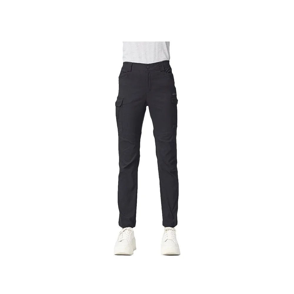 【Wildland 荒野】女彈性抗UV多袋拼接工裝褲-S-2L-印黑色-0B21315-165(女裝/褲子/運動褲/直筒褲)