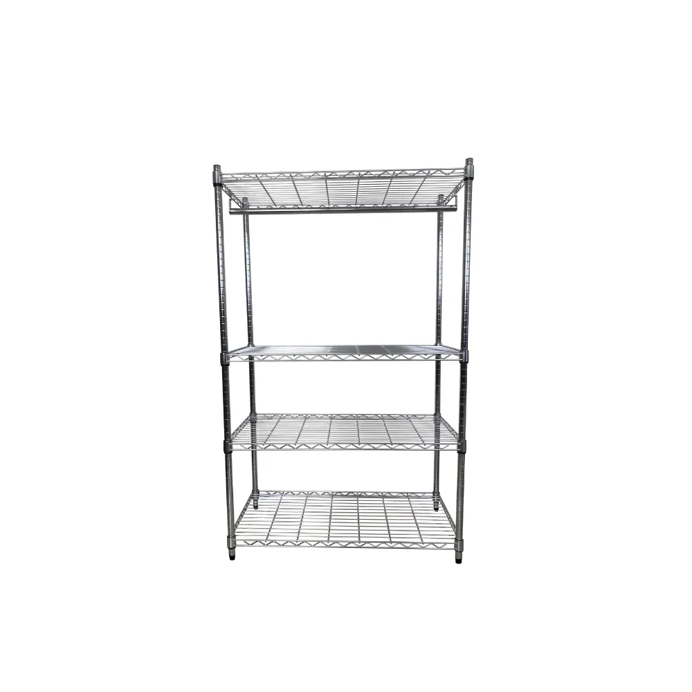 【A+Courbe】MIT耐重四層架-附衣桿45x90x135cm(鐵力士架/鐵架/收納架/置物架/層架/架子)
