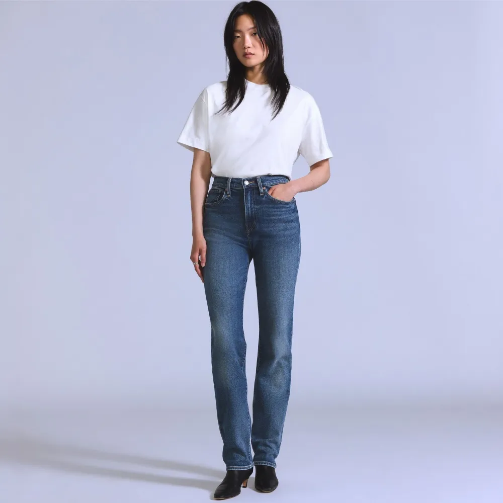 【LEVIS】BLUETAB™ 高腰修身牛仔褲 / 微彈性 女生牛仔褲 人氣新品 006U8-0001