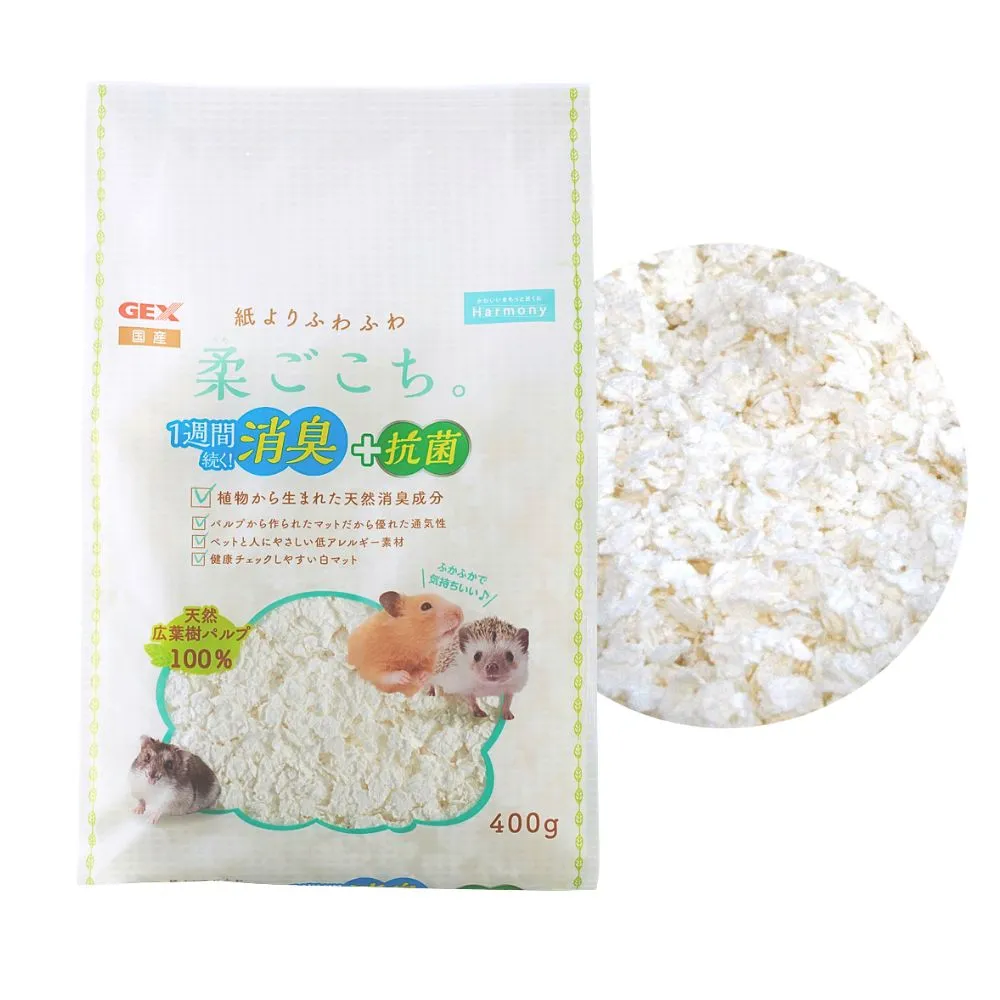 【GEX】小動物柔軟白淨棉紙墊料 400g(倉鼠紙棉、紙綿、倉鼠窩、鼠保暖)