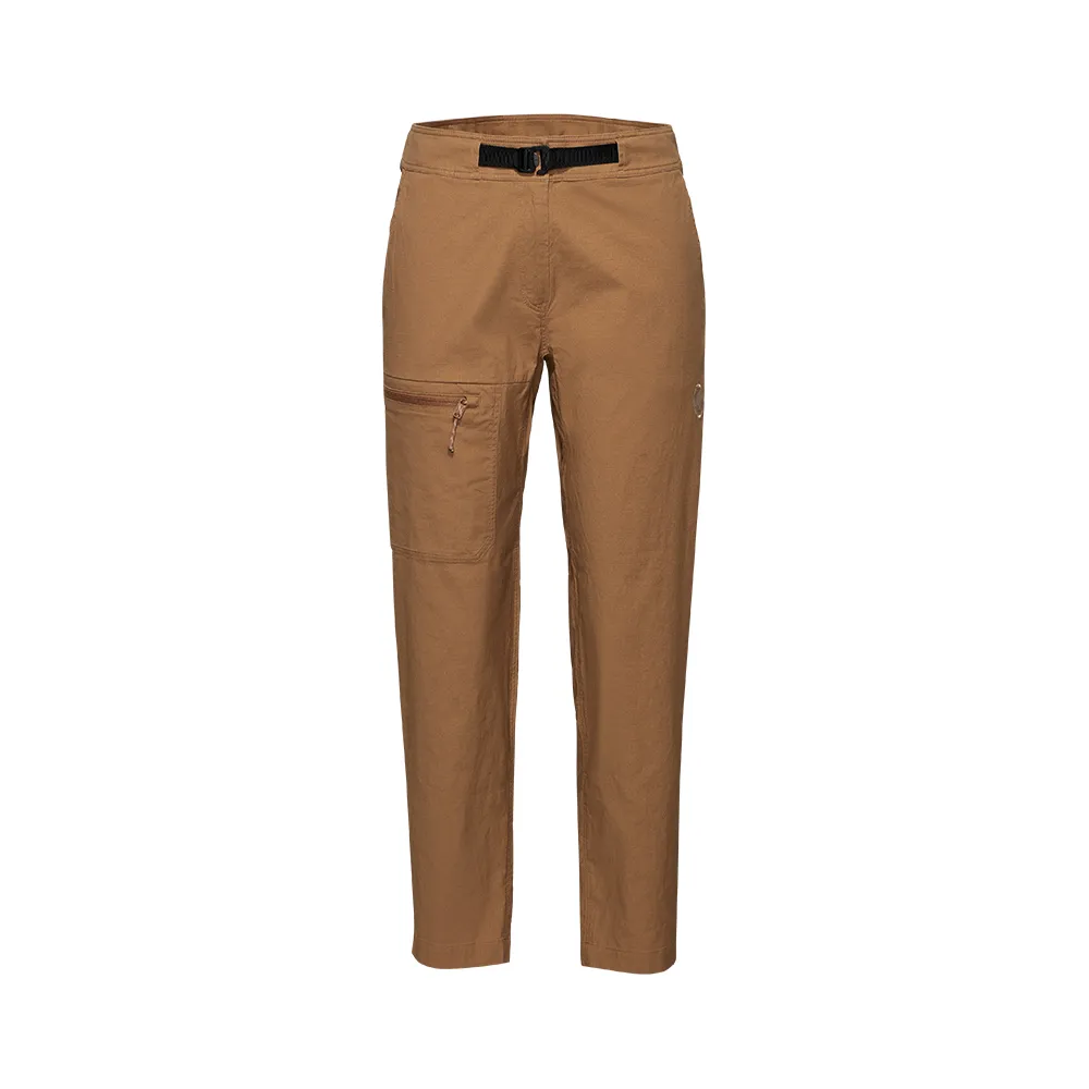 【Mammut 長毛象官方直營】Tamaro Pants Women 休閒機能棉麻長褲 黏土棕 女款 #1022-02570