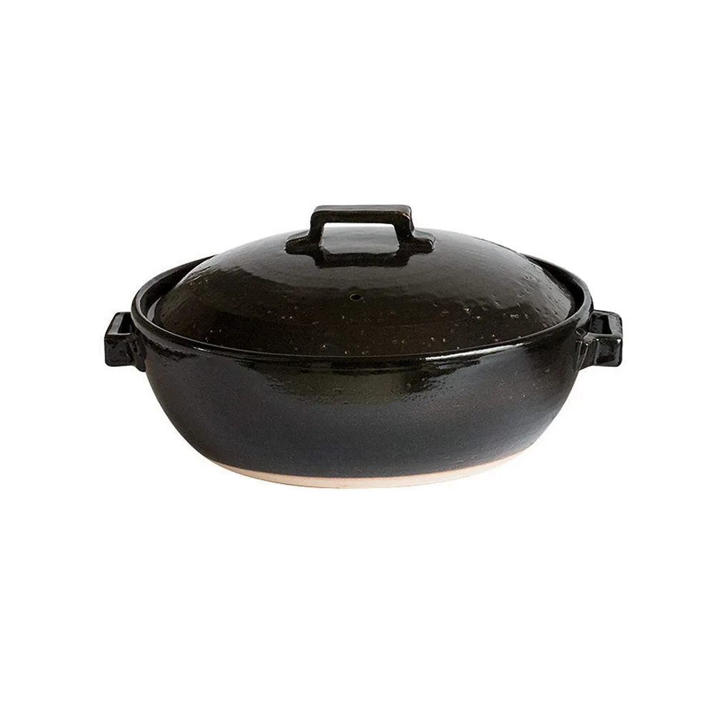 【日本佐治陶器】日本製燉煮8號土鍋/湯鍋2000ML(日本製 陶鍋 土鍋)