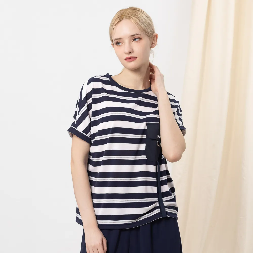 【MEDUSA 曼度莎】現貨-率性D環純棉透氣涼感T恤（M-XL）｜涼感T恤 女短袖上衣 休閒上衣(601-31001)