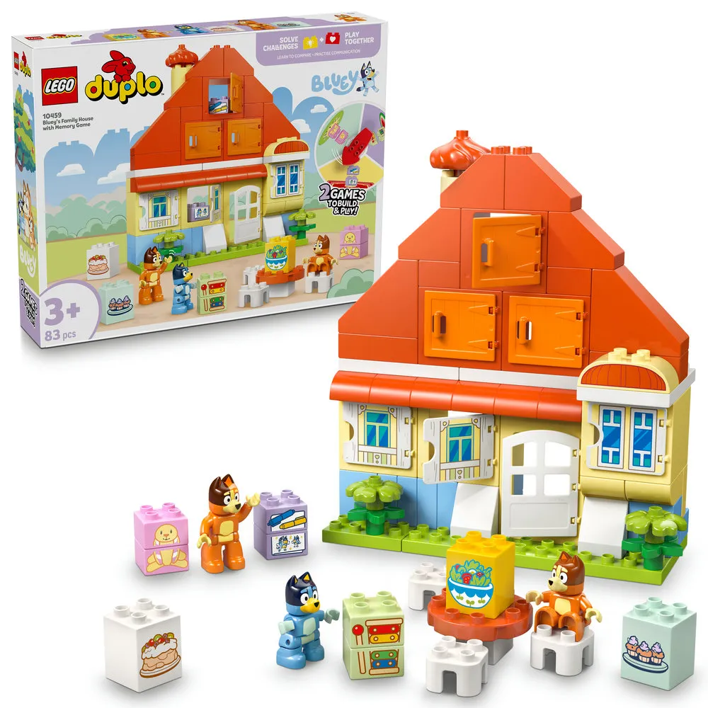 【LEGO 樂高】得寶系列 10459 布麗的家和記憶遊戲(Bluey 妙妙犬布麗 幼兒積木 兒童玩具)
