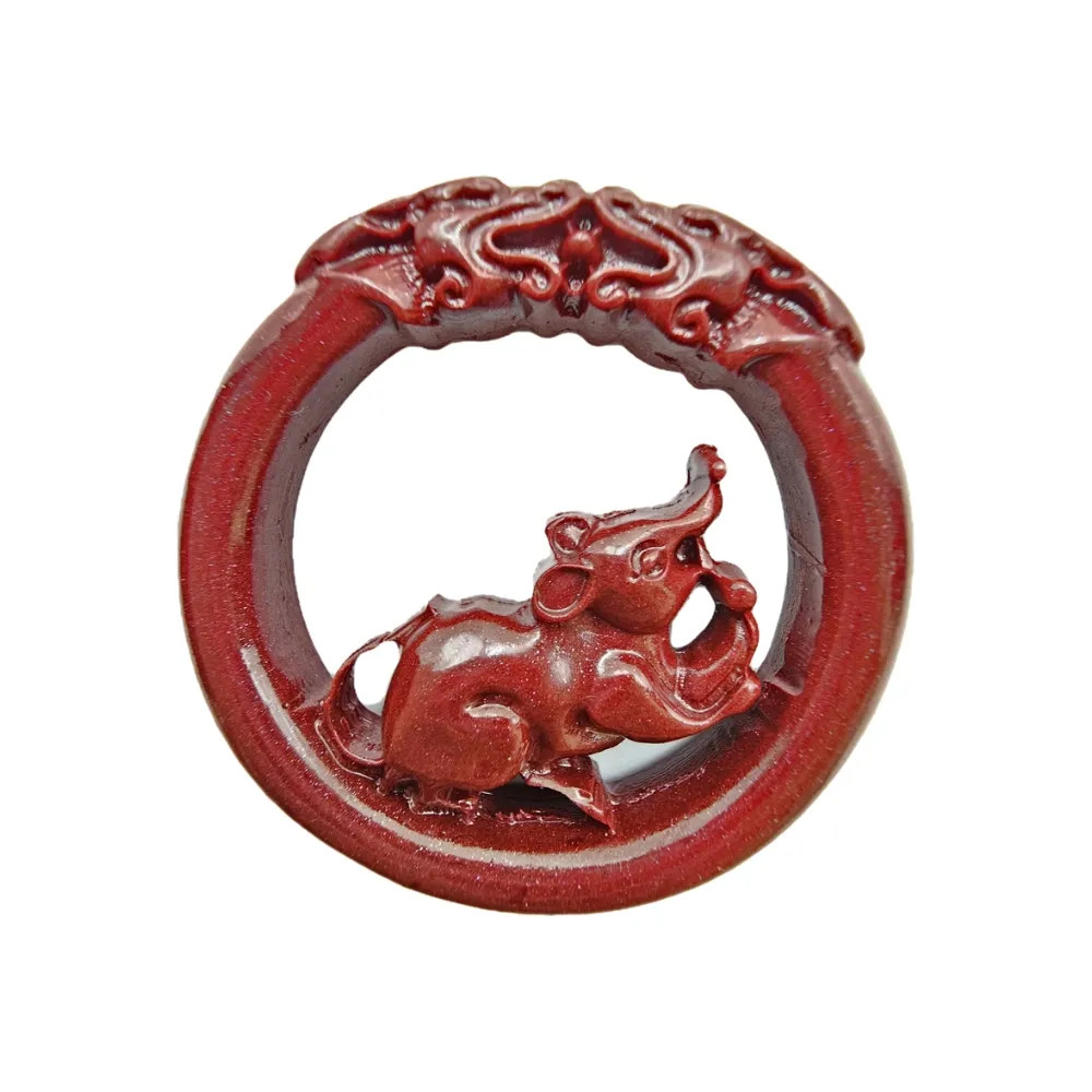 【藏古祥館】硃砂鼠牌  HZA01(宗教開運 硃砂)